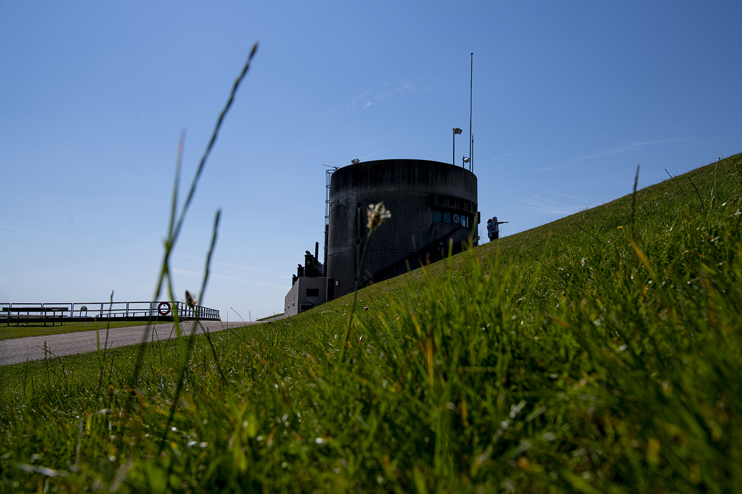Billede fra Højer Sluse en sommerdag